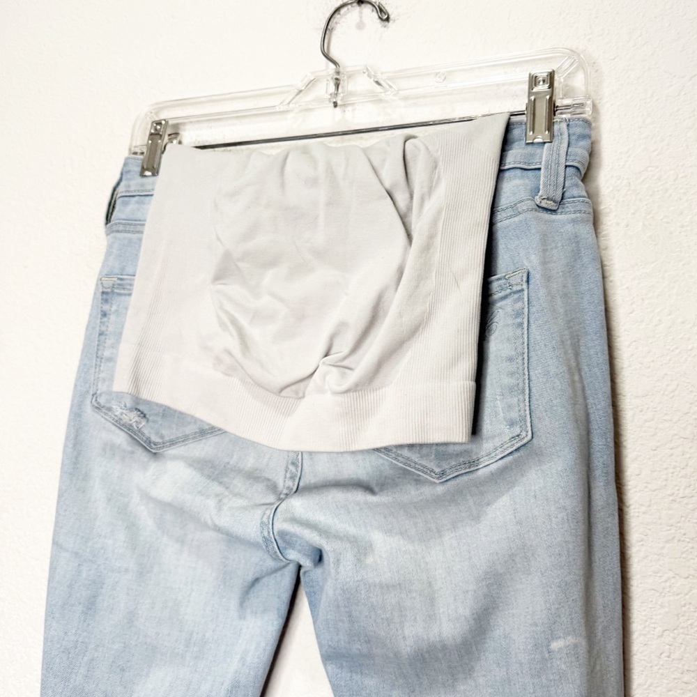 Blanqi Pregnancy Support Skinny Jeans Light Destroy Wash Distressed 6 - Picture 10 of 12